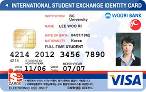 ISE Combined VISA debit card